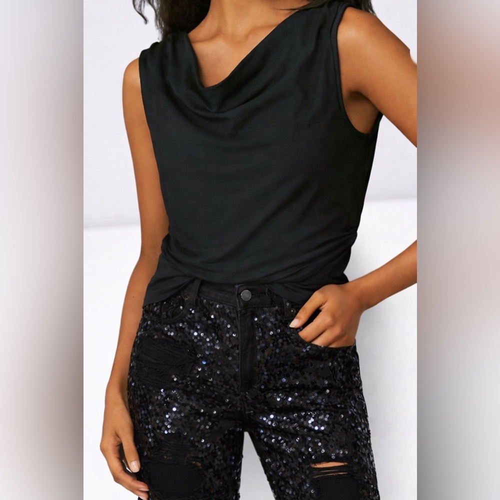 Fashion Nova Pants & Anthropologie Drape Top!